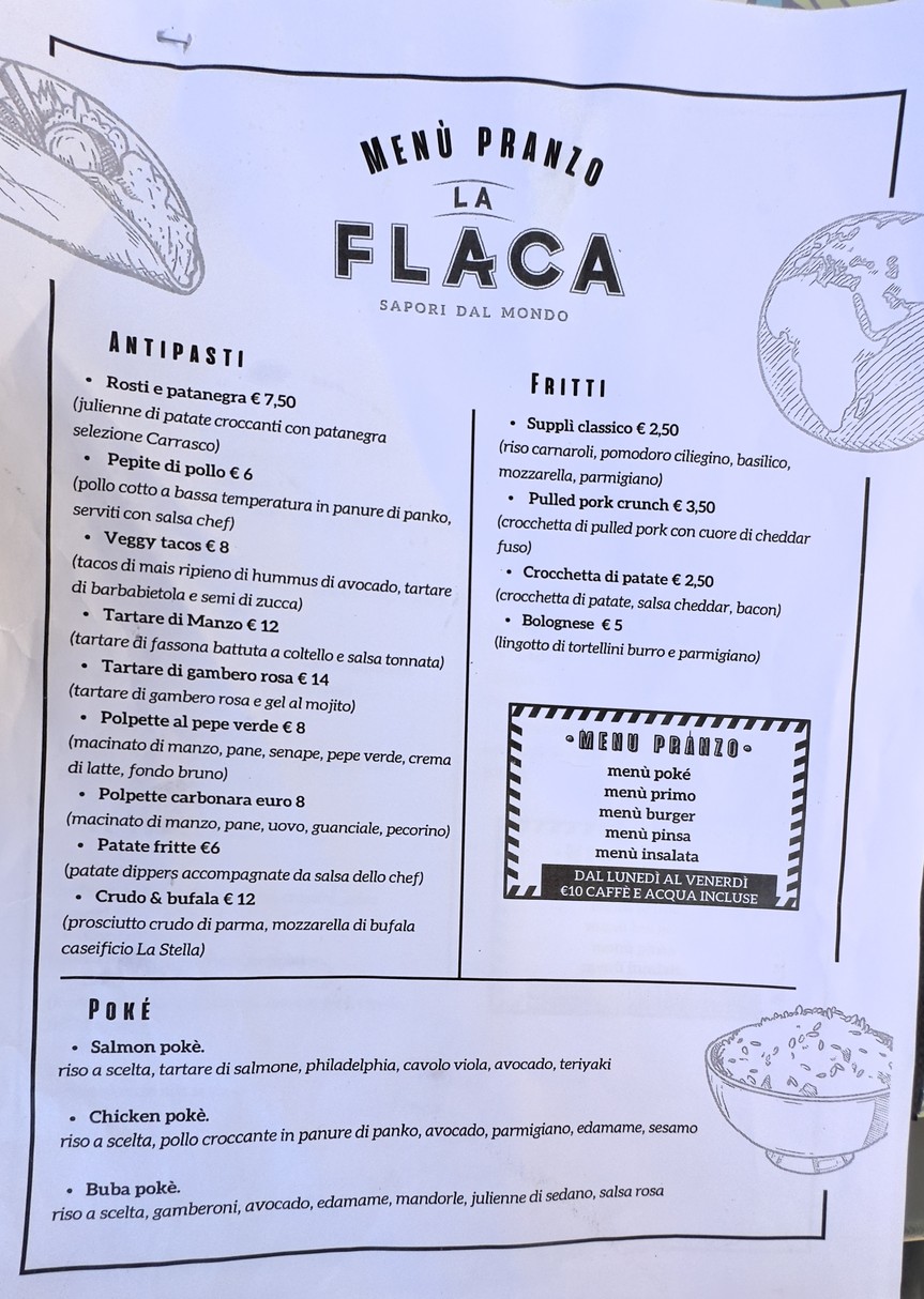 Ristorante La Flaca menu 1