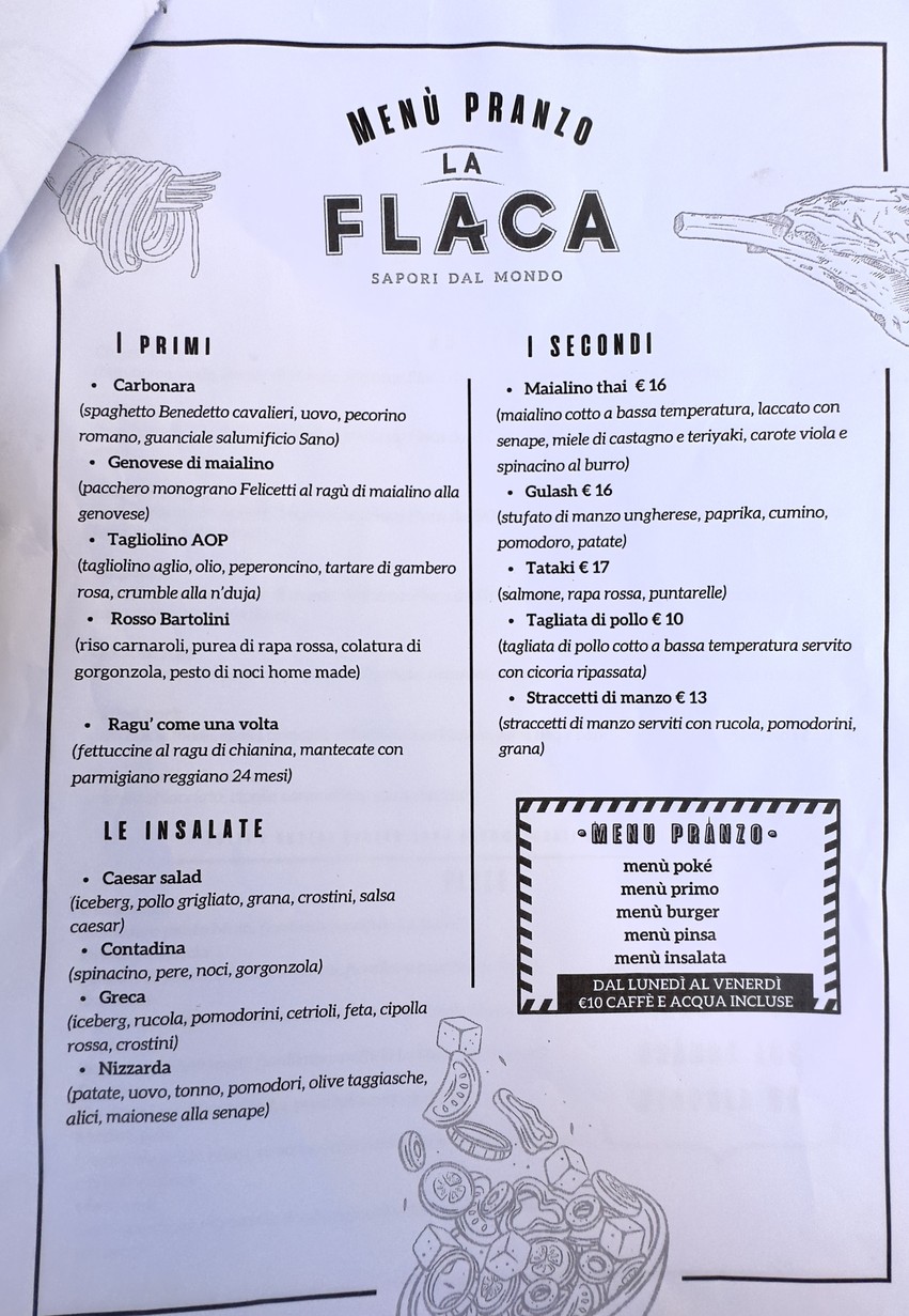 Ristorante La Flaca menu 2
