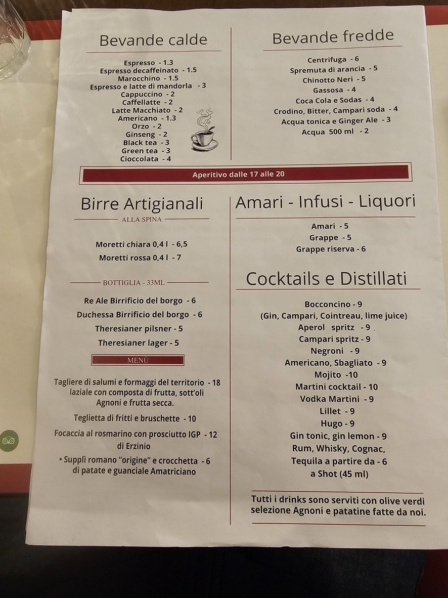 Il Bocconcino I Osteria Roma centro menu 1