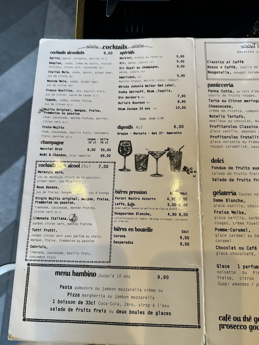 Fratellini Caffè menu 3