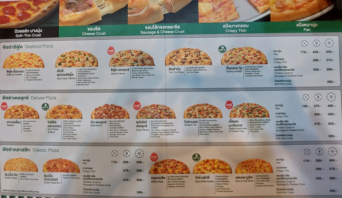 เดอะพิซซ่า คอมปะนี พระราม 4 menu 2