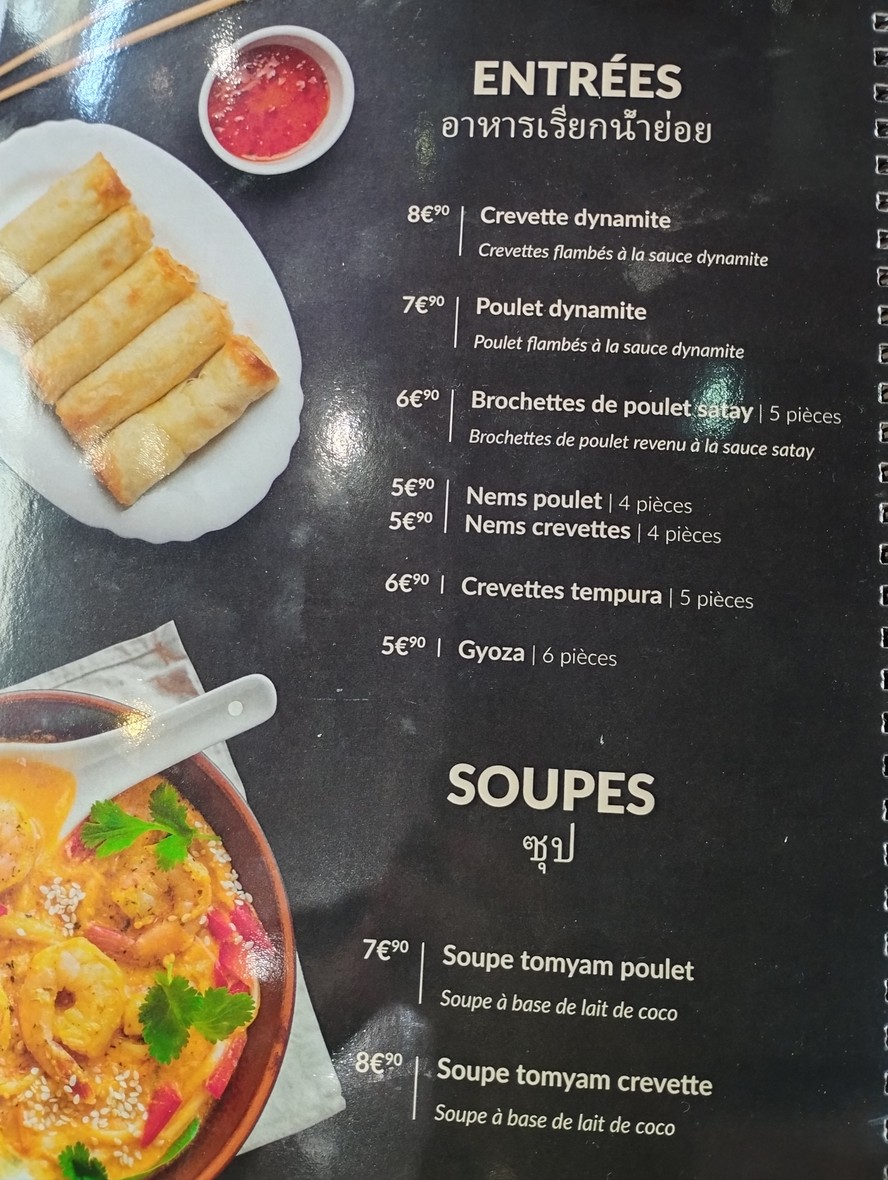 The Place Bondy Thai & Sushi menu 5