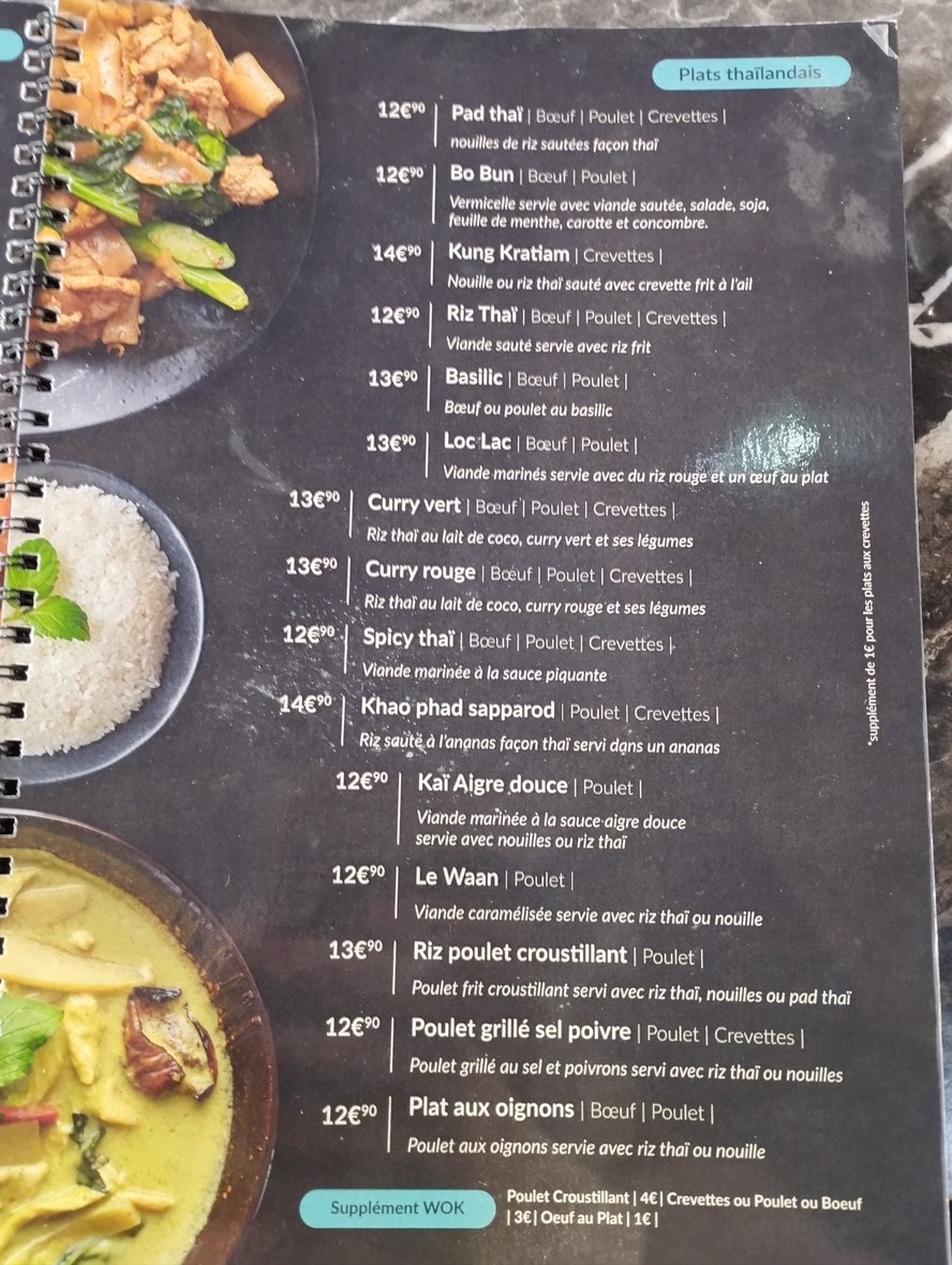 The Place Bondy Thai & Sushi menu 6