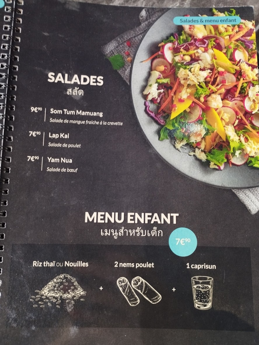 The Place Bondy Thai & Sushi menu 8