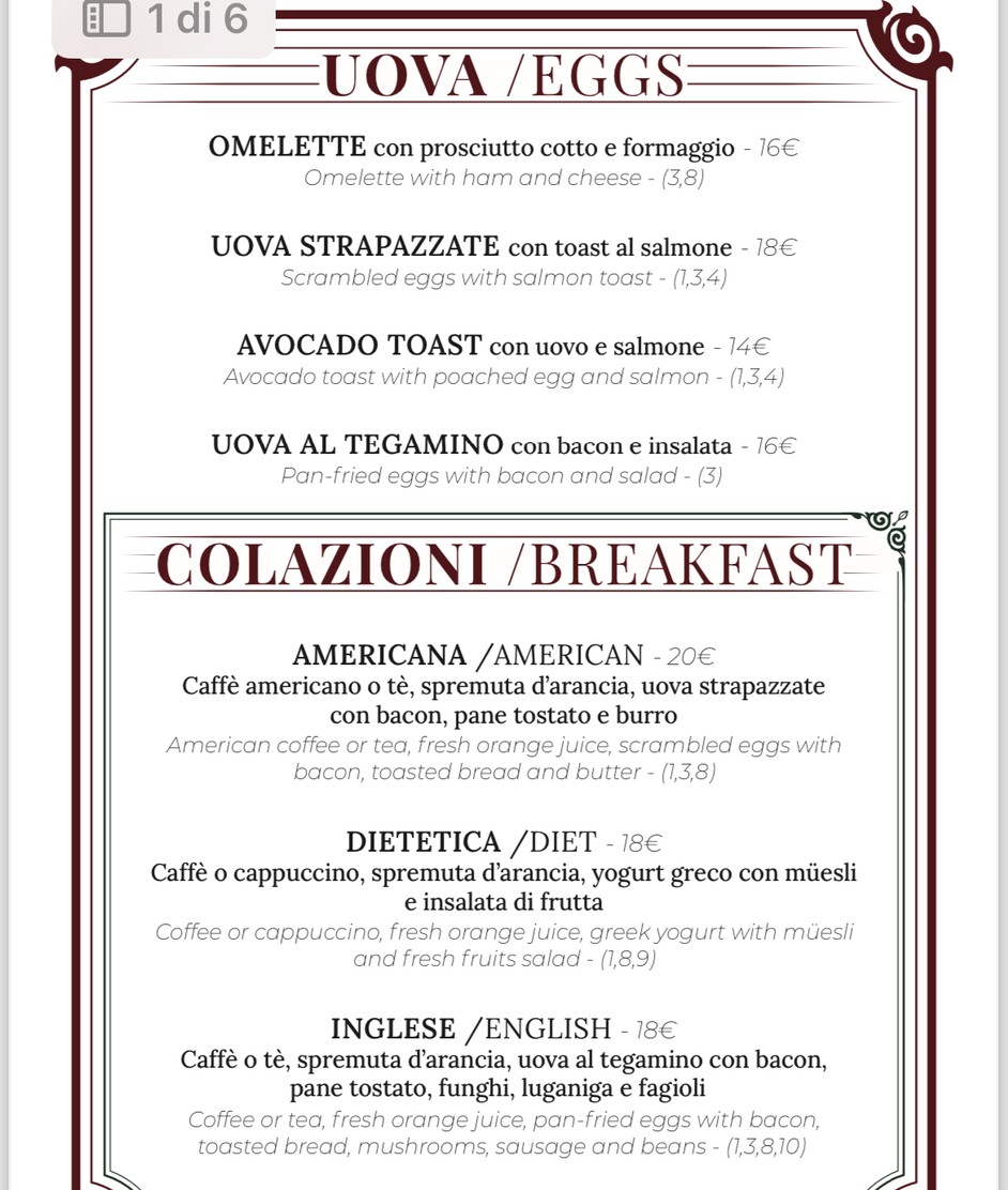 Al Biscione Cafė 1965 - CIBO e VINI menu 1