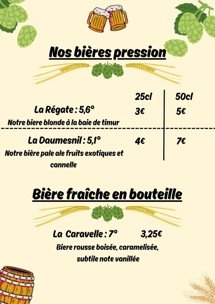 Ragondinerie menu 1