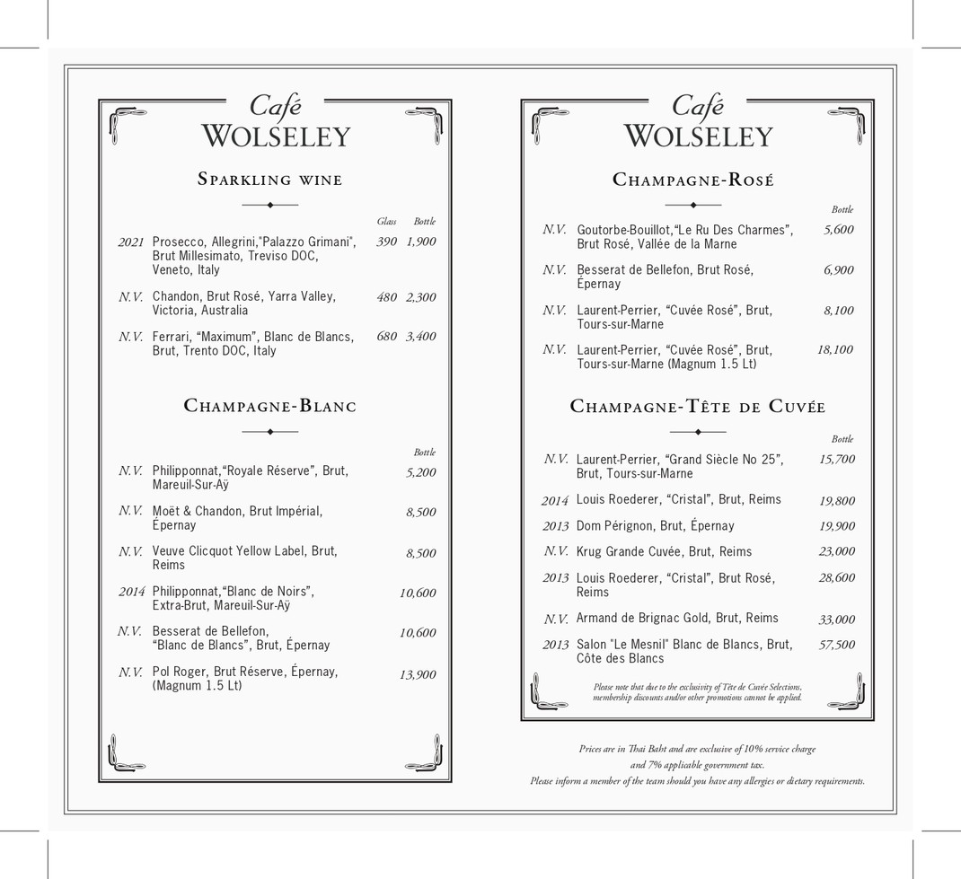 Café Wolseley Bangkok menu 4