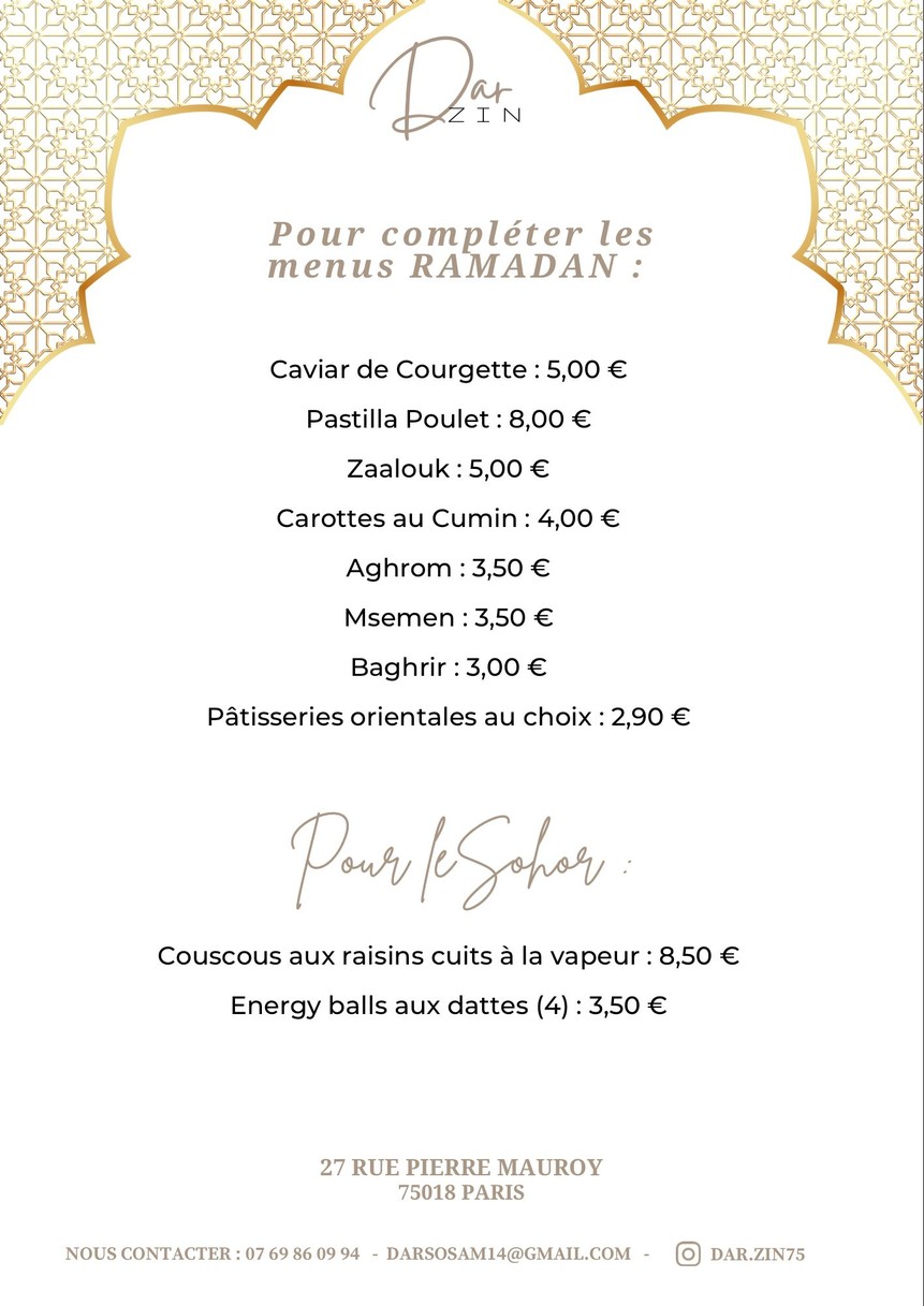 Darzin menu 1