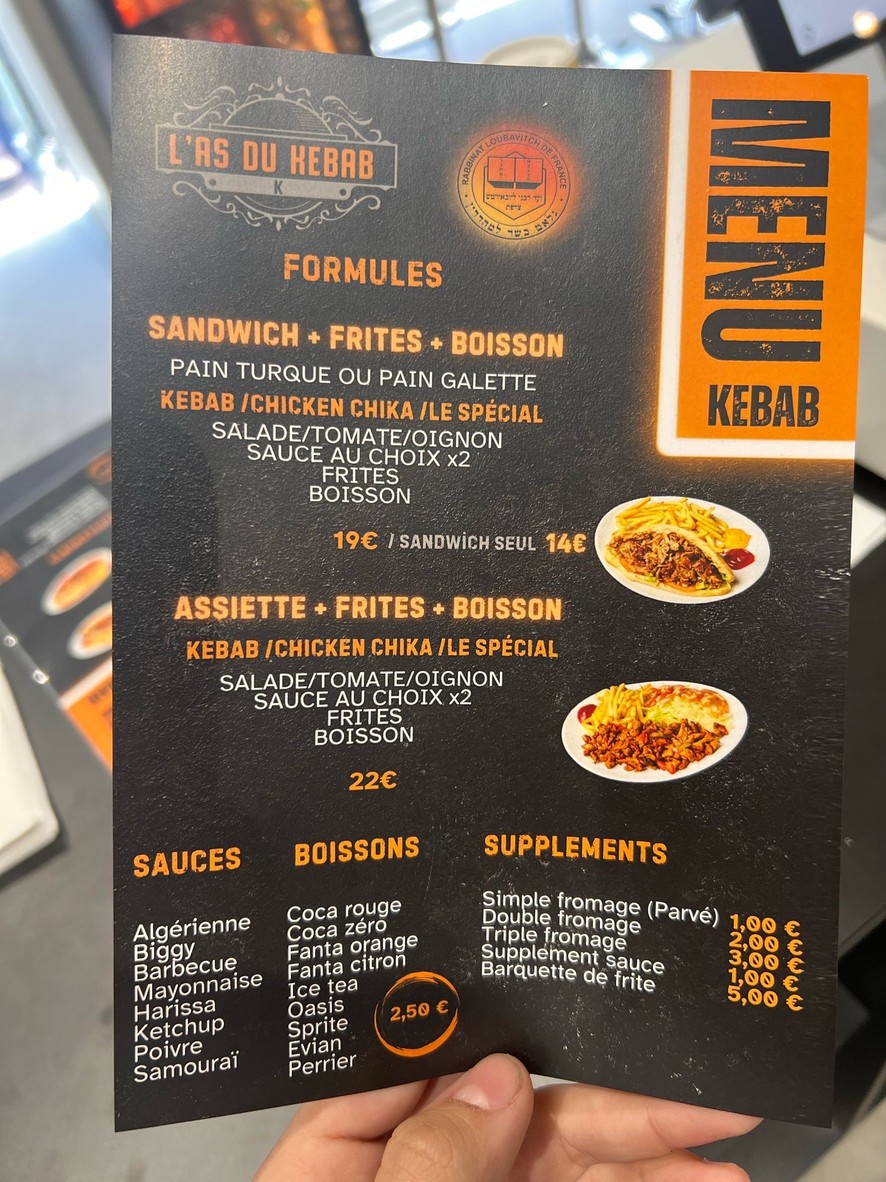 L’as du kebab menu 1