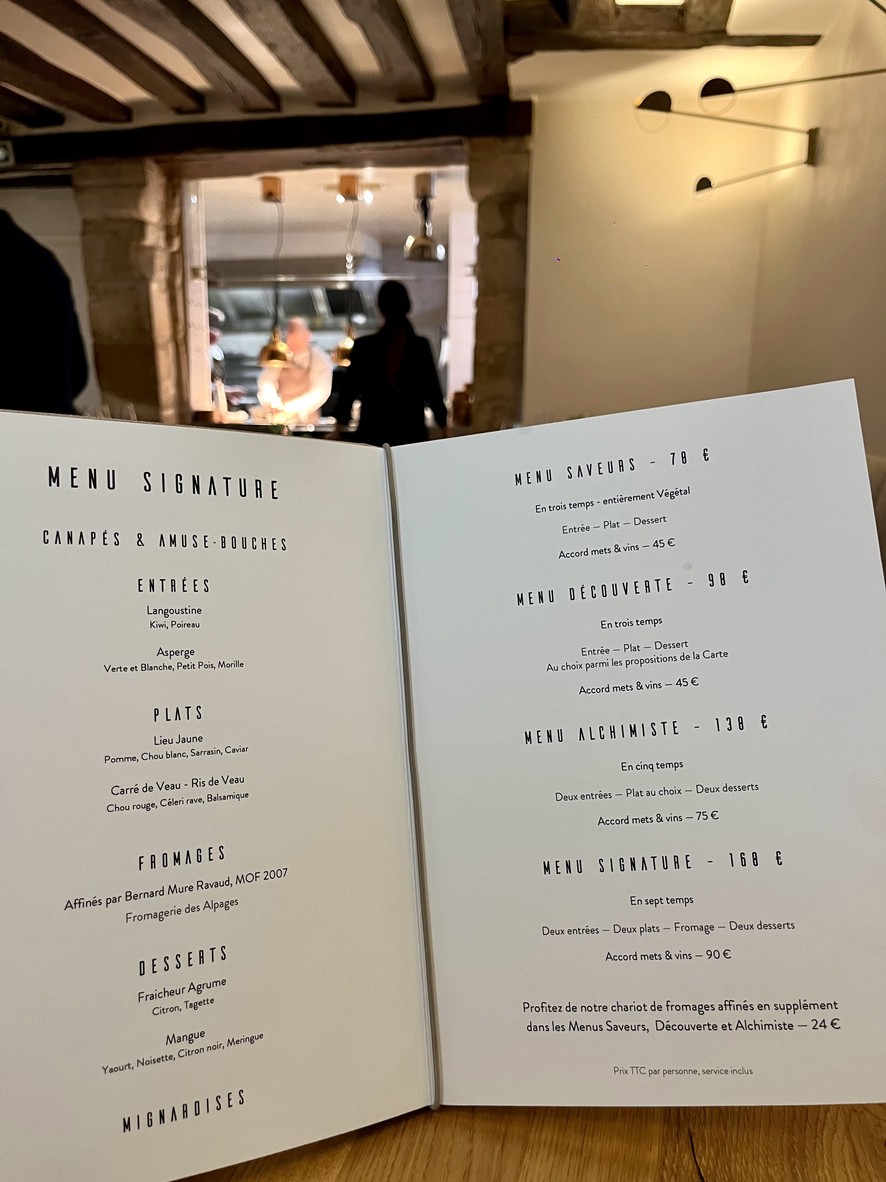 Auberge Nicolas Flamel menu 3