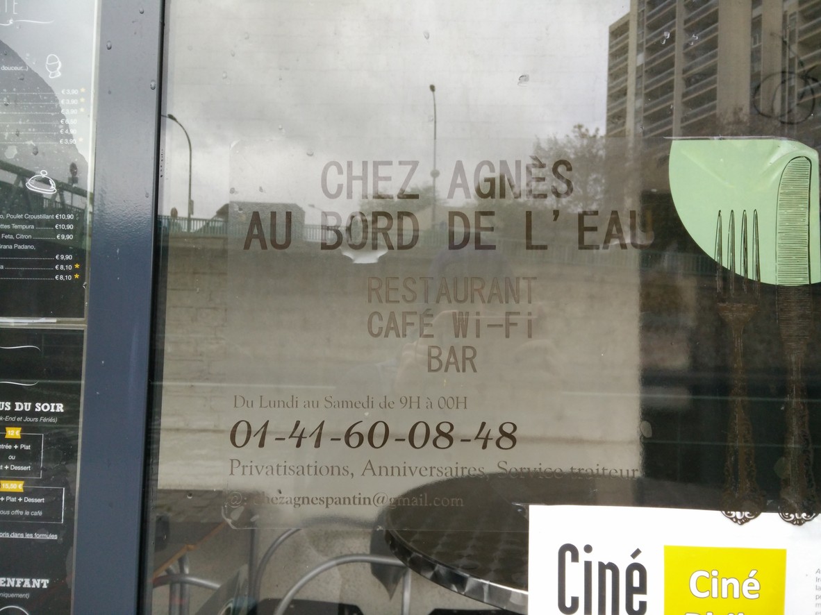 Chez Agnes - Bar Restaurant Au bord de l'eau menu 1