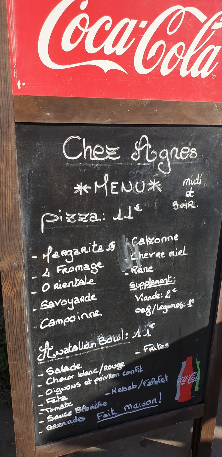 Chez Agnes - Bar Restaurant Au bord de l'eau menu 2