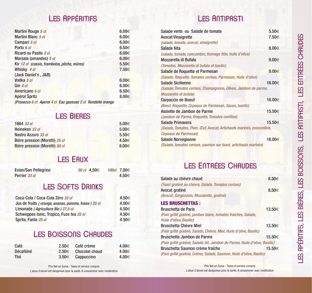 Bon Gusto menu 1