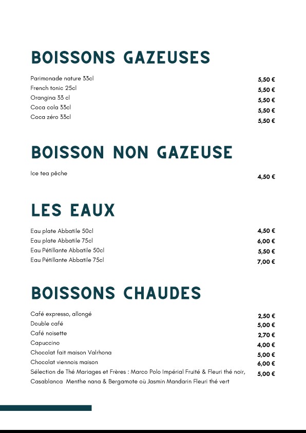 L'unique menu 8