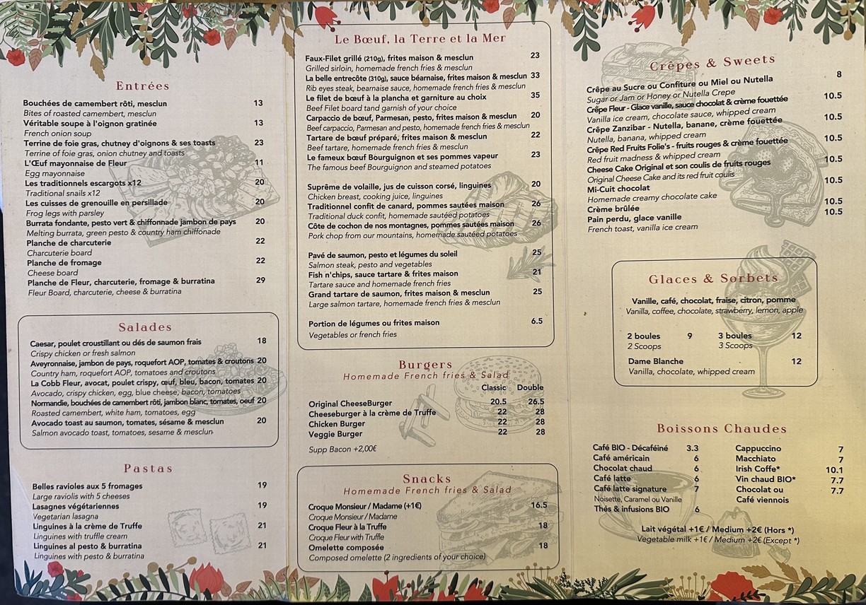 Café Fleur menu 3