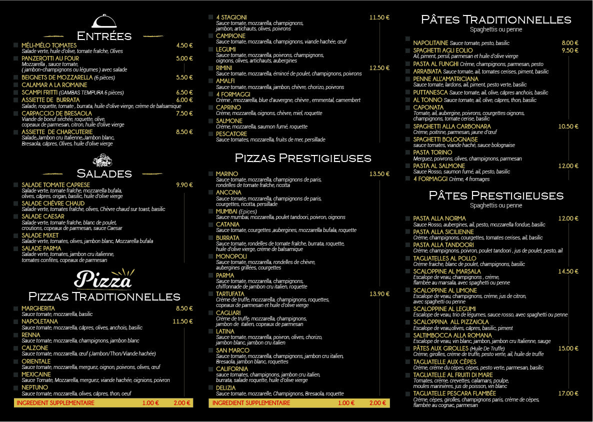 Delices Di Pasta menu 2