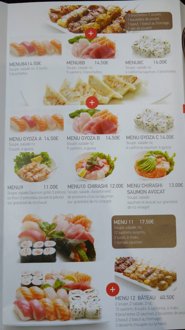 SUSHI CHATEAU menu 2