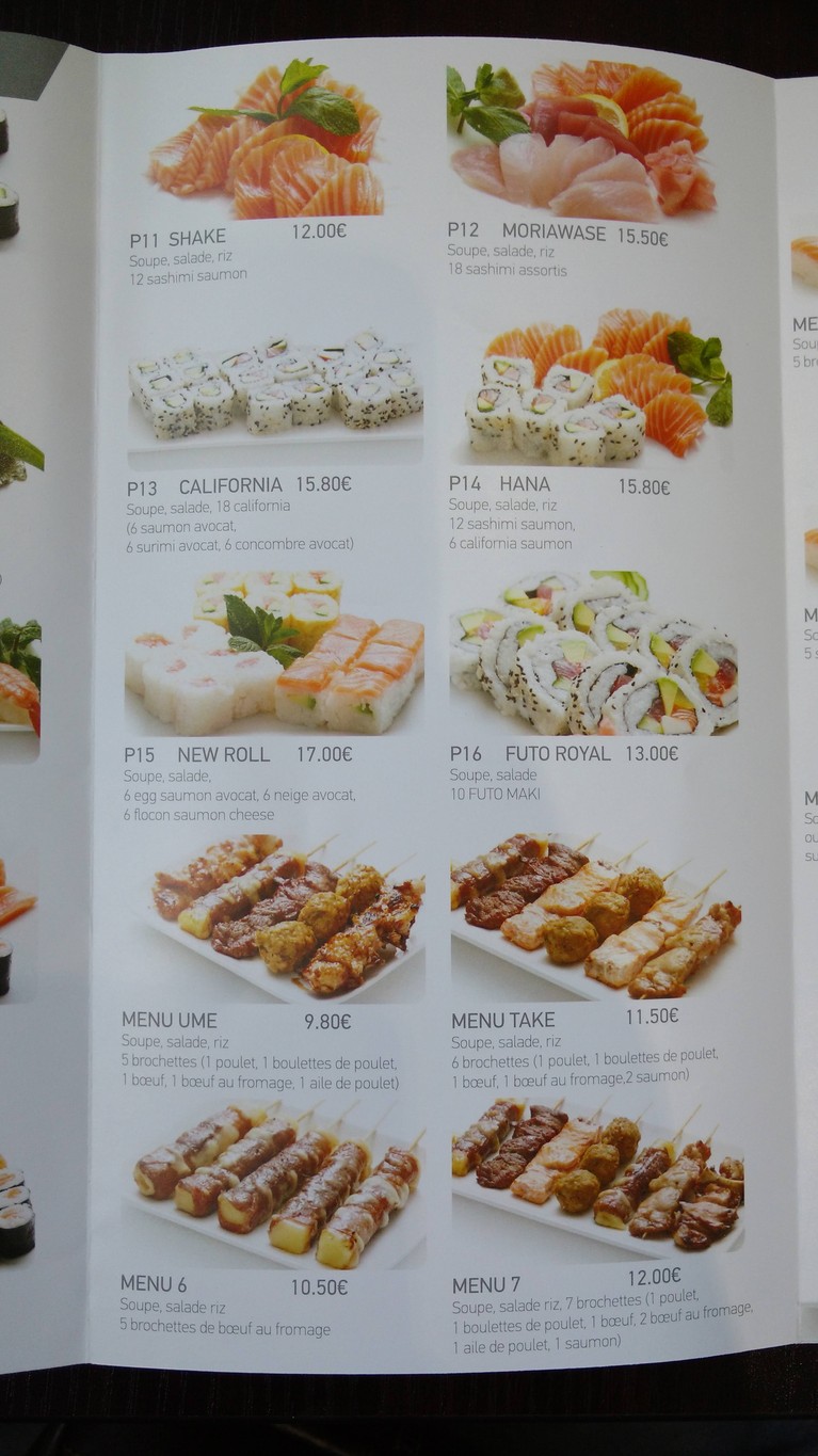SUSHI CHATEAU menu 4