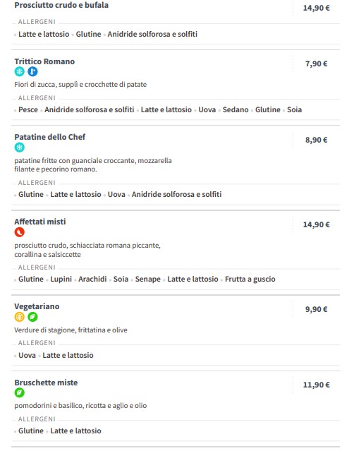 Ristorante I San Pietrini - "Cucina Romana" menu 2