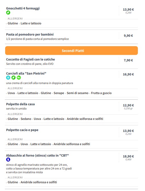 Ristorante I San Pietrini - "Cucina Romana" menu 5
