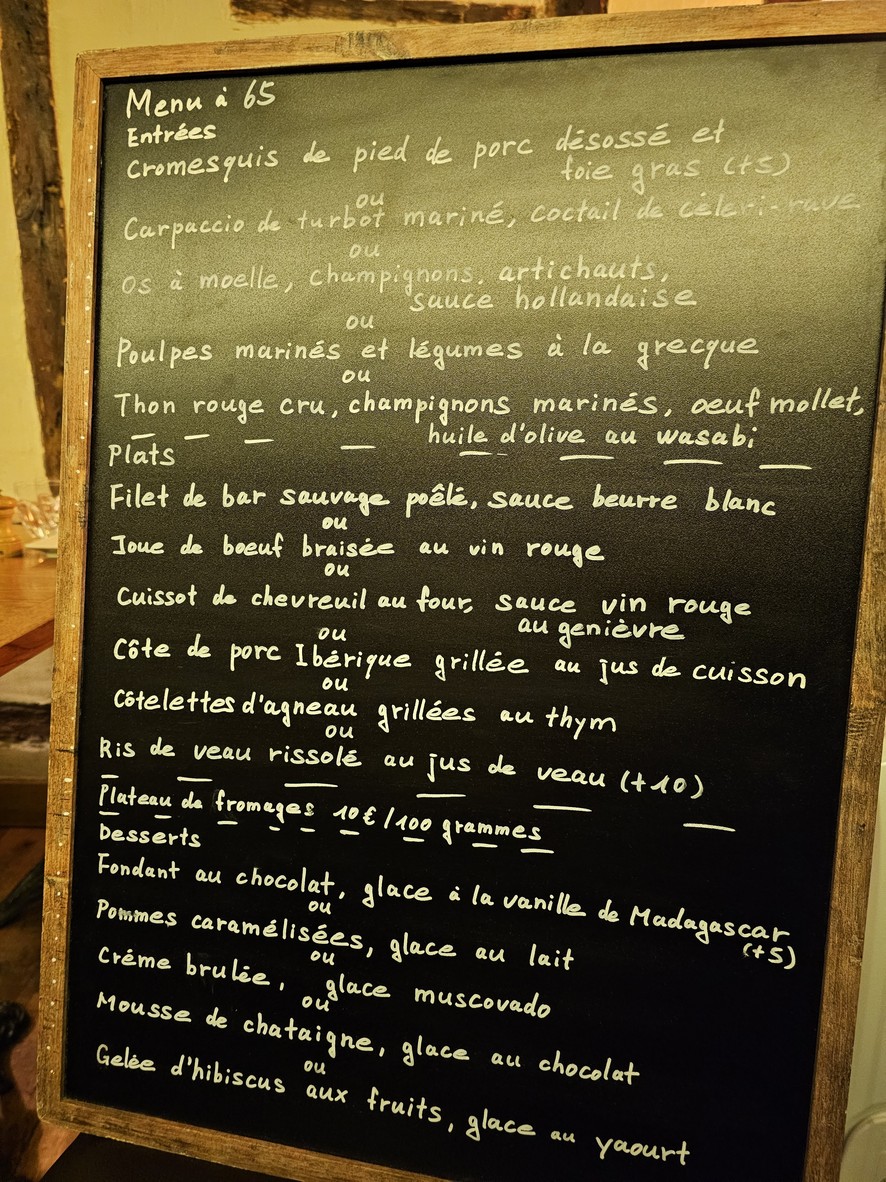 Le Petit Verdot menu 1
