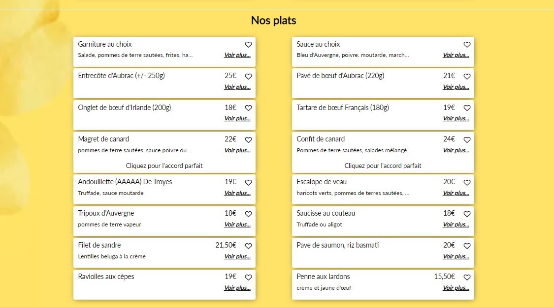 Le Petit Cardinal menu 3