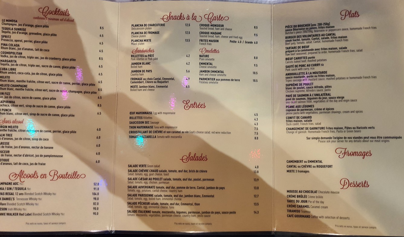 Me encanta este lugar!! El trato es magnífico!! menu 2