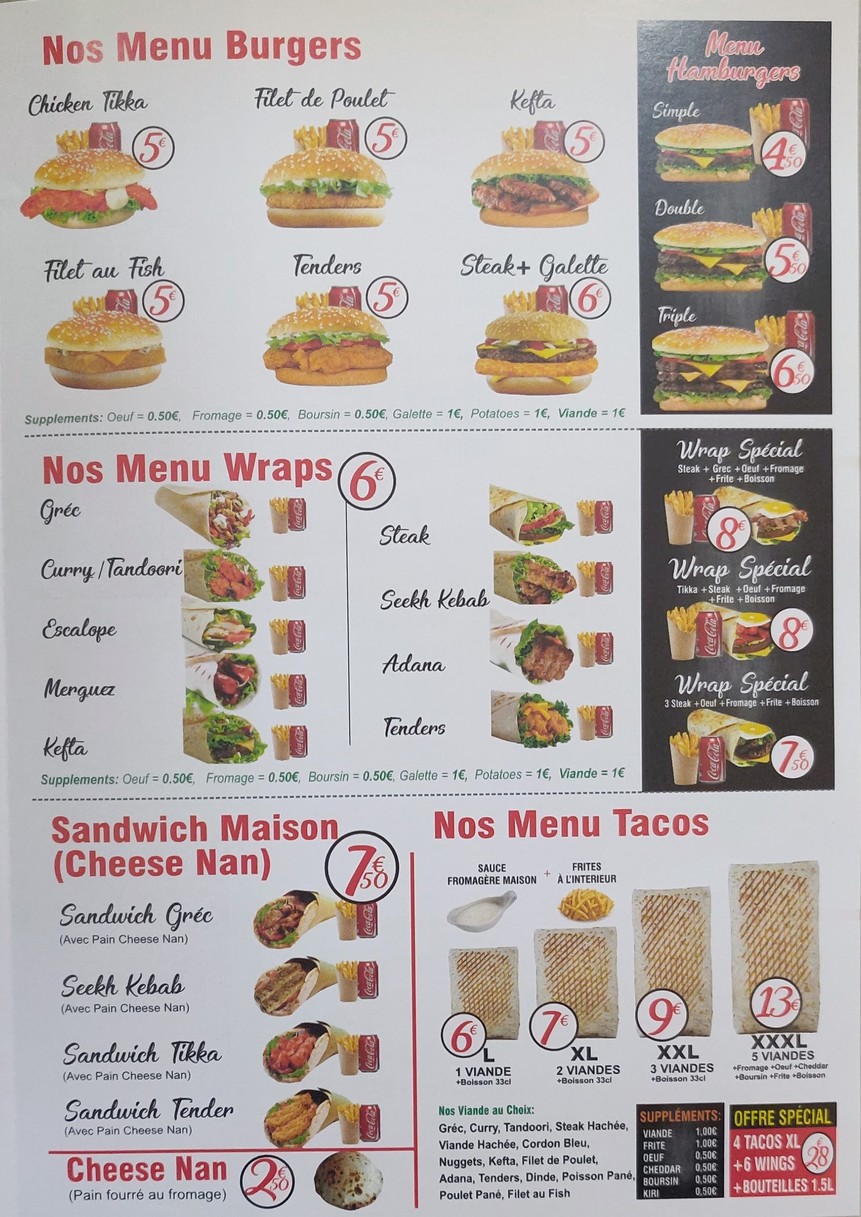 Restaurant Chick and Peri menu 1