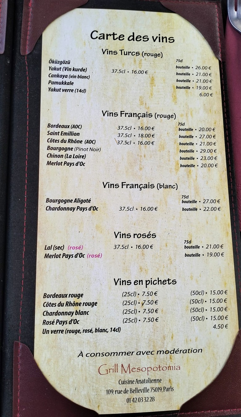 Grill Mesopotamia menu 3