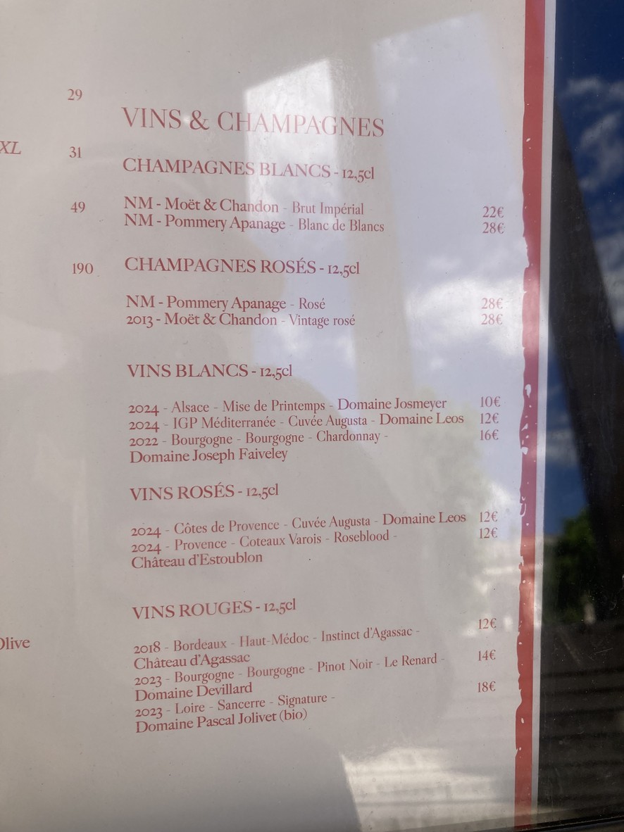 Restaurante Corail menu 2