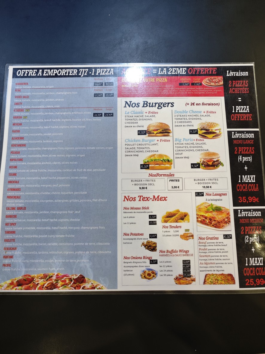 PIZZA EXELMANS menu 2