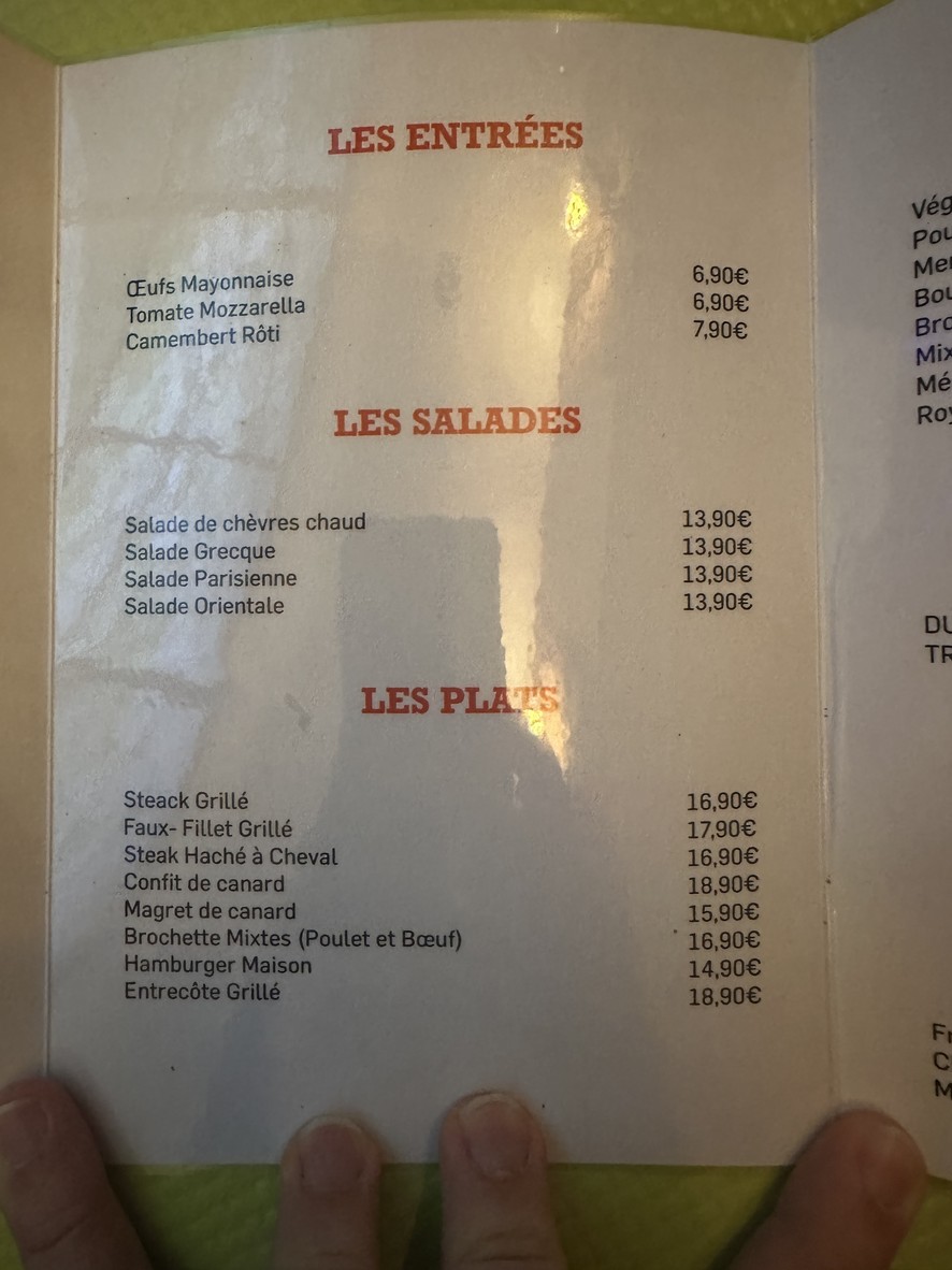 BISTROT DU MARCHÉ menu 1