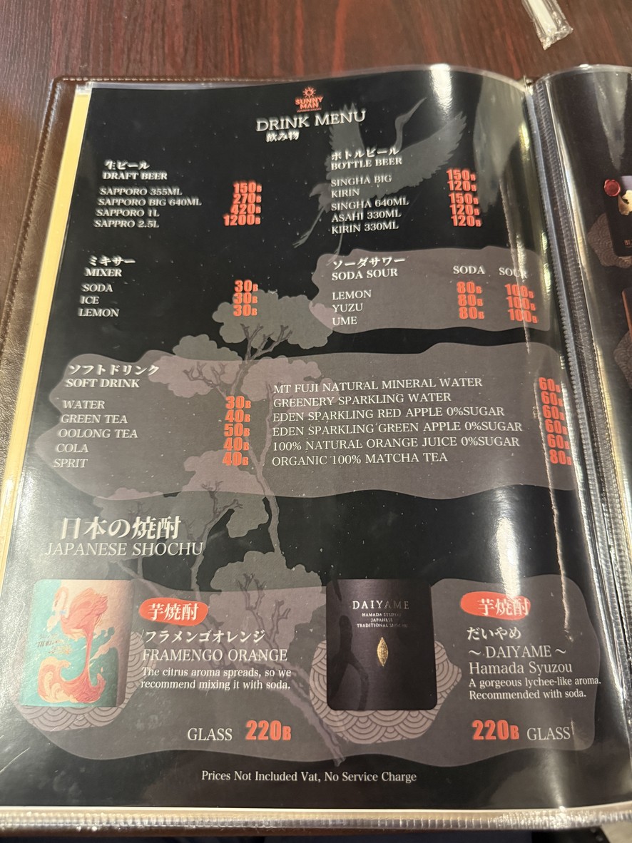 SUNNY MAN 纳拉迪瓦 menu 3