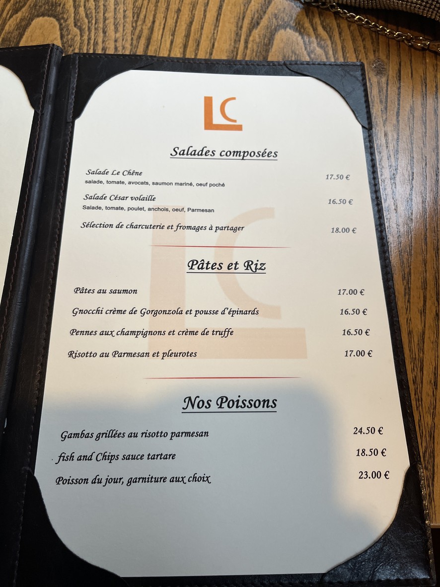 Restaurant LE CHENE menu 2