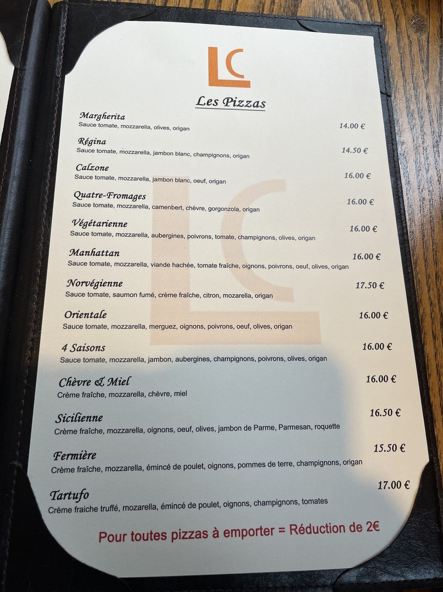 Restaurant LE CHENE menu 4