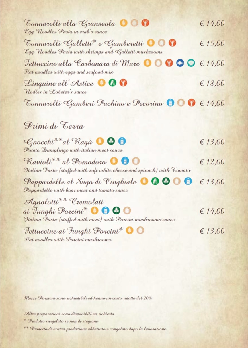 La Villetta menu 4