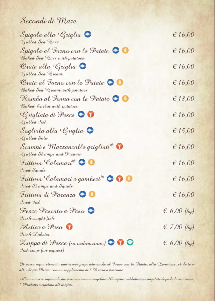 La Villetta menu 6
