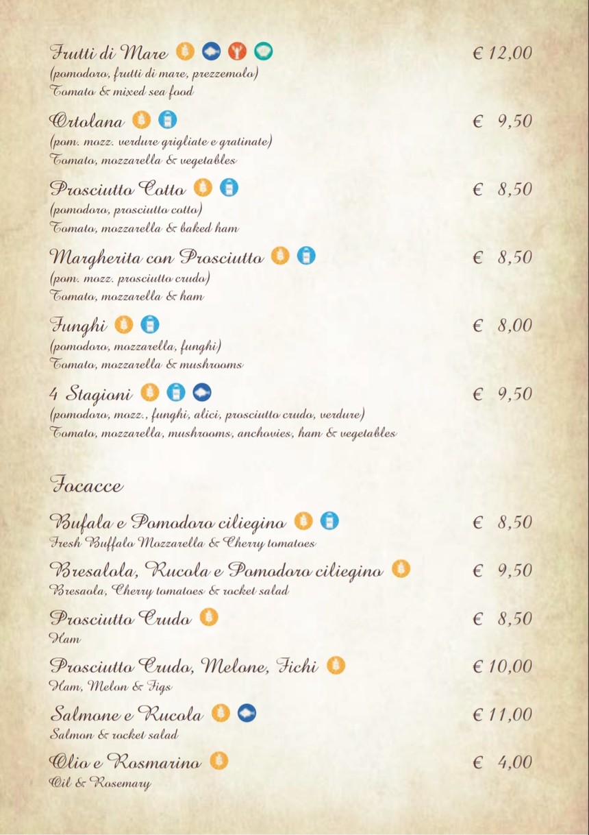 La Villetta menu 9