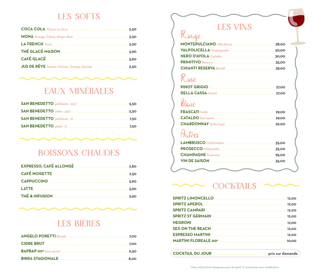 Mamma Mia menu 2