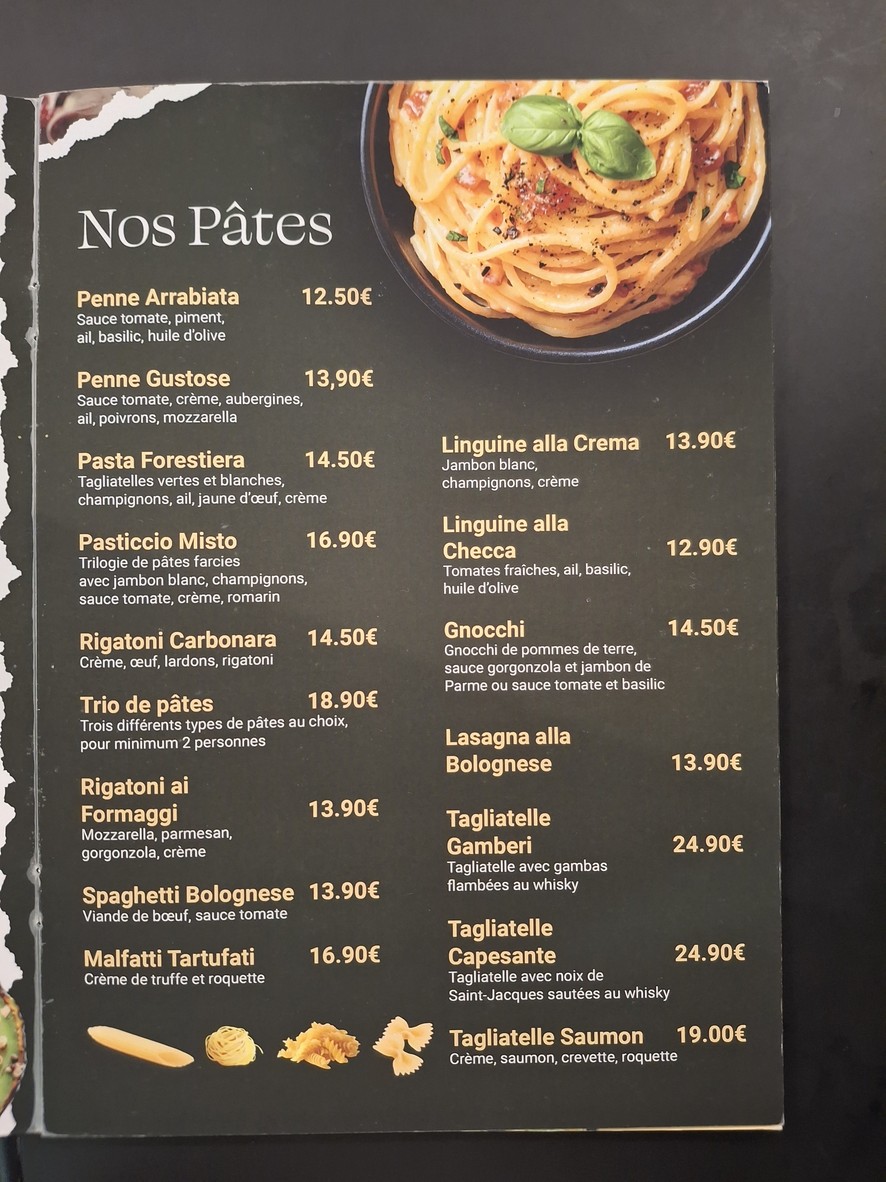 Le Bugatti menu 3