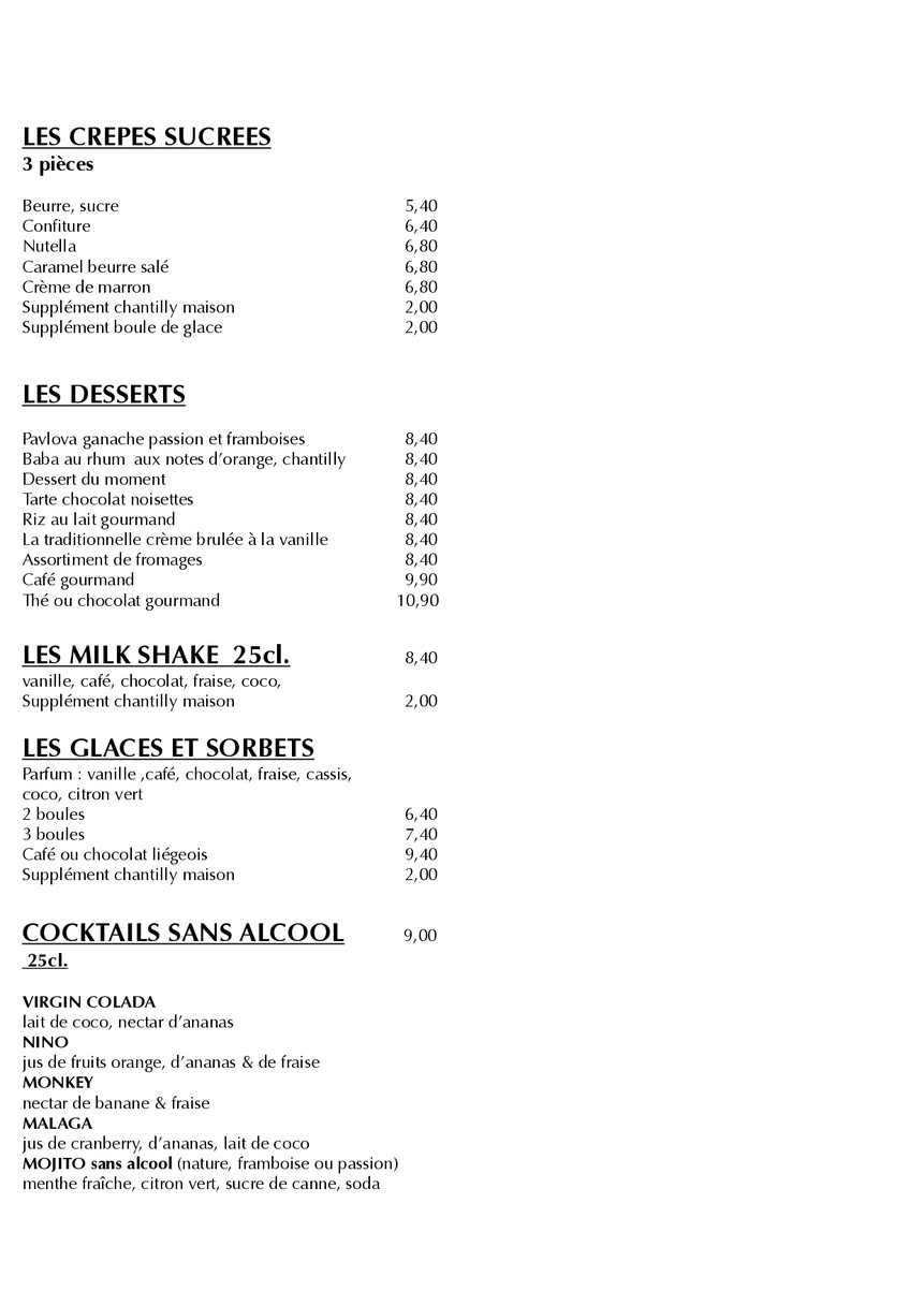 Le 99 Café menu 3
