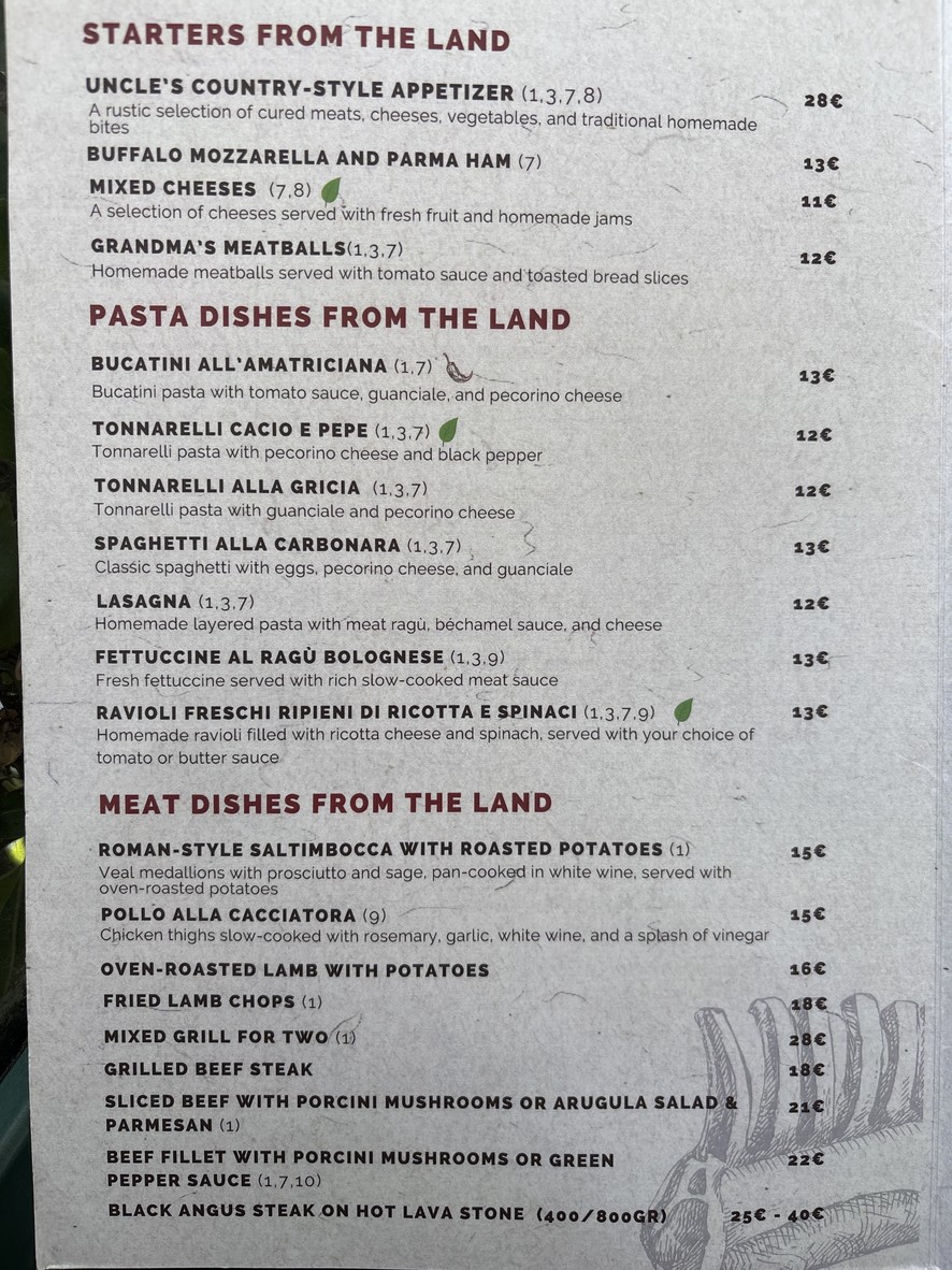 Ristorante Pizzeria Lo Zio Frankie menu 2