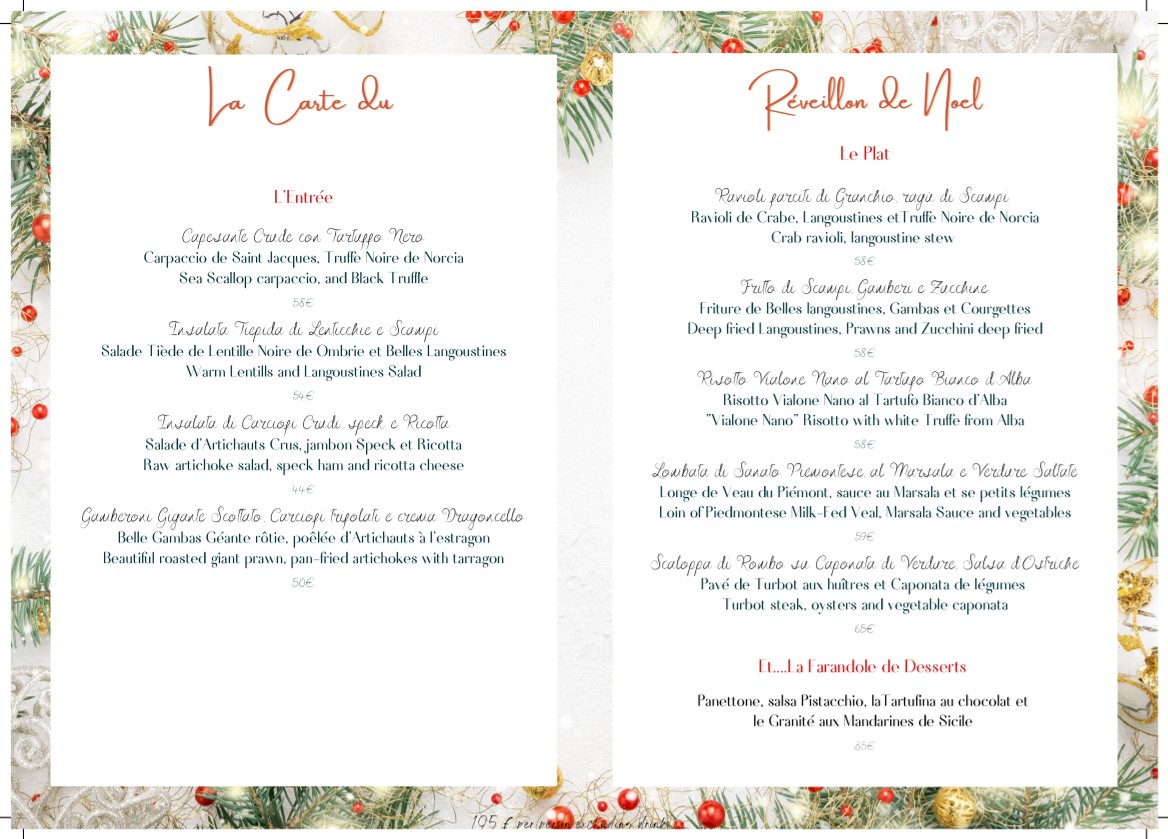 Penati al Baretto menu 2