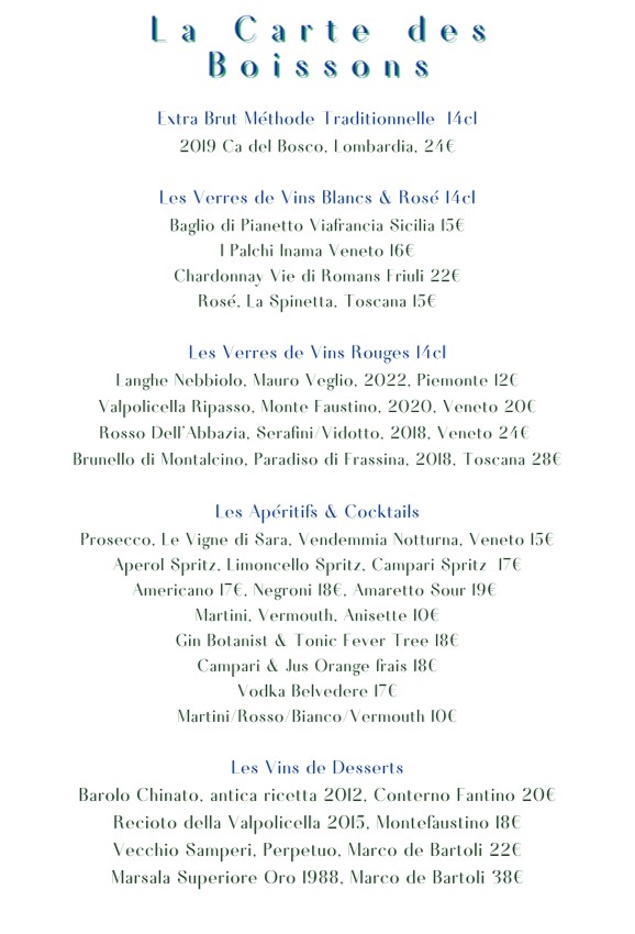 Penati al Baretto menu 3