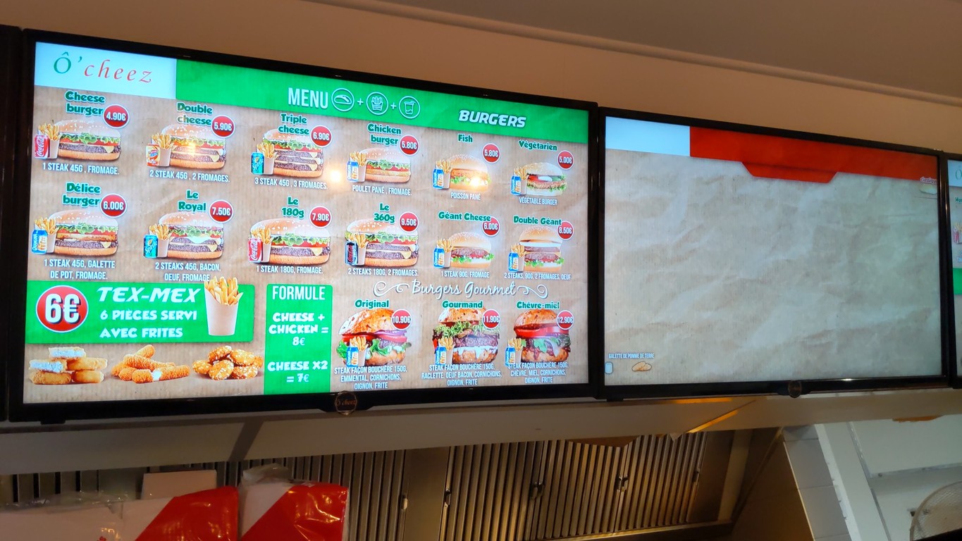 Sandwich Ô'Cheez Burger menu 1