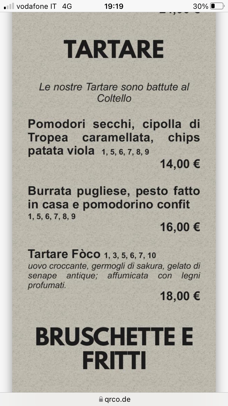 Fòco | Ristorante a Centocelle - Braceria - Pizzeria menu 3