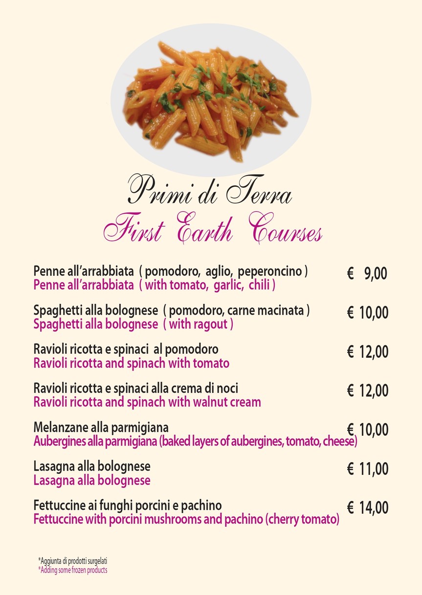 Trattoria Manzoni menu 2