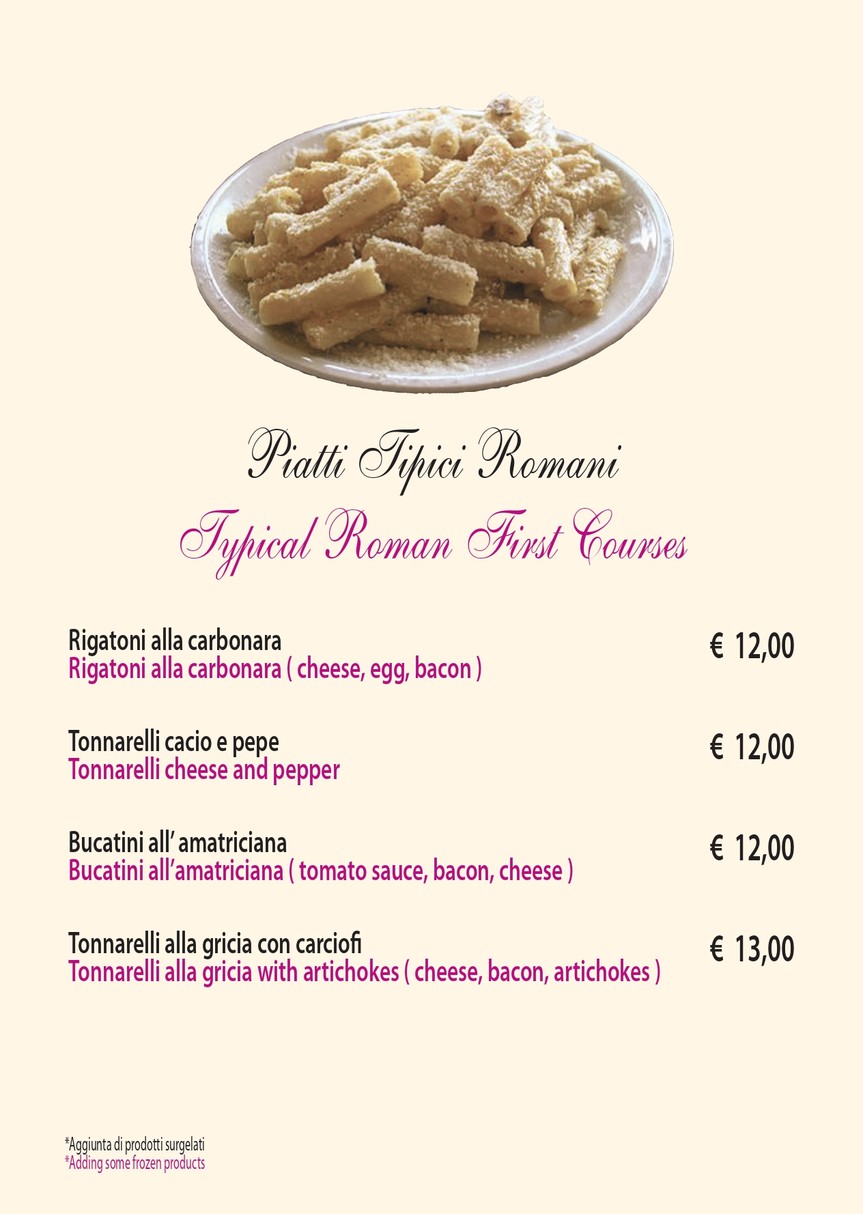 Trattoria Manzoni menu 3