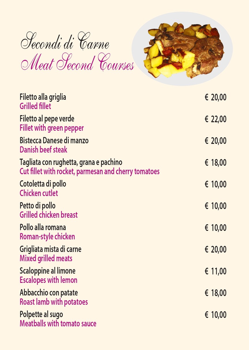 Trattoria Manzoni menu 6