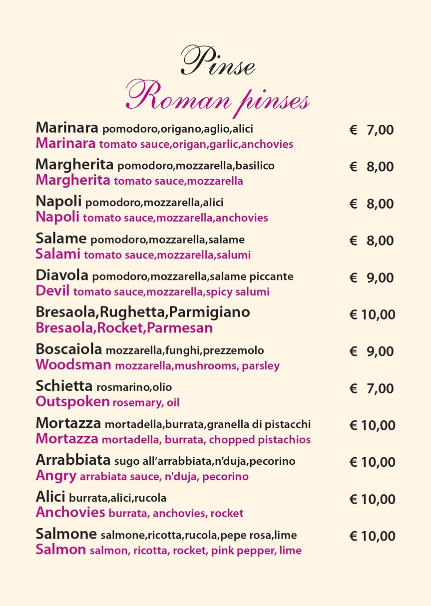 Trattoria Manzoni menu 9